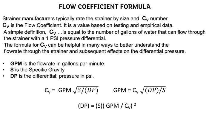 Flow Coefficient Formula