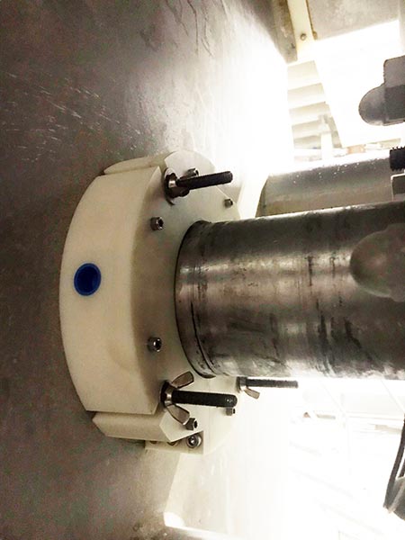 IMAGE 2: This air seal prevents dough oozing  and bacterial growth at an East Coast animal cracker producer.